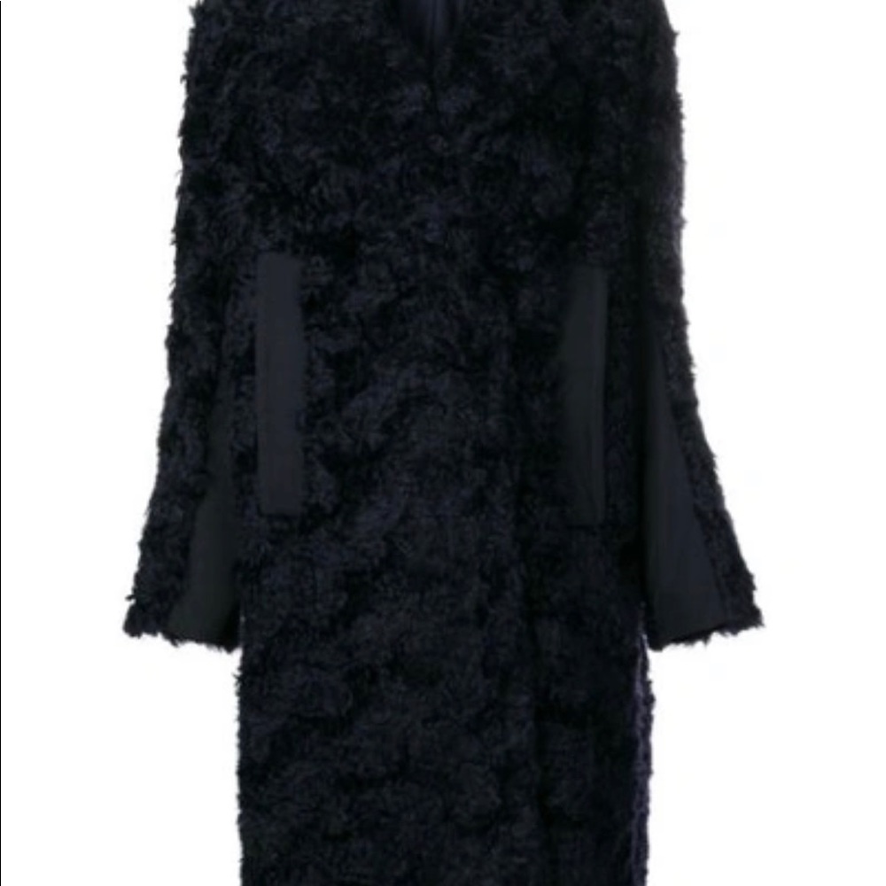 SportMax mohair shearing navy coat size M - Picture 7 of 8